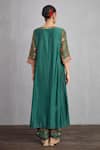 Shop_Torani_Green Handwoven Chanderi Round Sheesham Barkha Kurta Set _at_Aza_Fashions