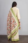 Shop_Torani_Beige Handwoven Chanderi Floral Airawata Chandni Saree  _at_Aza_Fashions