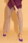 Shop_Torqadorn_Beige Lycra Embedded Mesh Pant  _Online_at_Aza_Fashions