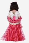 Shop_Tiny Pants_Pink Net Embroidered Floral Gota Patti Lehenga Set _at_Aza_Fashions