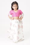 Buy_Tiny Pants_White Floral Print Lehenga Set For Girls_Online_at_Aza_Fashions