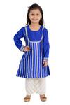 Tiny Pants Blue Cotton Gota Patti Embroidered A Line Kurta And Palazzo Set Online at Aza Fashions Tiny Pants_Blue Cotton Gota Patti Embroidered A Line Kurta And Palazzo Set _Online_at_Aza_Fashions
