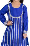 Tiny Pants Blue Cotton Gota Patti Embroidered A Line Kurta And Palazzo Set at Aza Fashions Tiny Pants_Blue Cotton Gota Patti Embroidered A Line Kurta And Palazzo Set _at_Aza_Fashions
