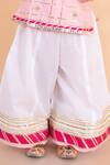 Shop_Tiny Pants_Pink Cotton, Silk Gota Patti Embroidered Kurta And Sharara Set _Online_at_Aza_Fashions