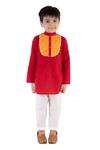 Buy_Tiny Pants_Red Cotton Gota Patti Kurta And Pyjama Set _Online_at_Aza_Fashions