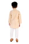Shop_Tiny Pants_Beige Cotton Gota Patti Kurta And Pyjama Set _at_Aza_Fashions