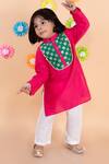 Buy Tiny Pants Pink Cotton Gota Patti Kurta And Pyjama Set at Aza Fashions Buy_Tiny Pants_Pink Cotton Gota Patti Kurta And Pyjama Set _at_Aza_Fashions