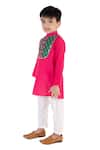 Shop Tiny Pants Pink Cotton Gota Patti Kurta And Pyjama Set Online at Aza Fashions Shop_Tiny Pants_Pink Cotton Gota Patti Kurta And Pyjama Set _Online_at_Aza_Fashions