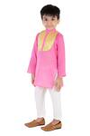 Buy_Tiny Pants_Pink Cotton Gota Patti Kurta And Pyjama Set _Online_at_Aza_Fashions