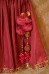 The Plum Bum_Pink Patola Choli And Lehenga Set For Girls_Online_at_Aza_Fashions