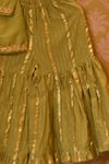 Shop_The Plum Bum_Green Cotton, Net Embroidery Embellished Kurta And Sharara Set _at_Aza_Fashions