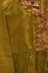 The Plum Bum_Green Cotton, Net Embroidery Embellished Kurta And Sharara Set _Online_at_Aza_Fashions