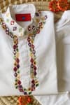Shop The Plum Bum White Cotton Embroidery Kurta Set at Aza Fashions Shop_The Plum Bum_White Cotton Embroidery Kurta Set _at_Aza_Fashions