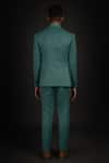 Shop_Prima Czar_Green Twill Shawl Lapel Suit And Pant Set _at_Aza_Fashions