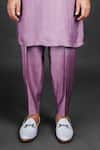 Shop_Prima Czar_Purple 100% Silk Jacket And Kurta Set_Online_at_Aza_Fashions