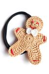 Buy_The Peach Street_Brown Gingerbread Man Hair Tie_at_Aza_Fashions
