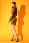 Shop_Nikita Mhaisalkar_Gold Tulle African Baroque Embroidered Skirt _at_Aza_Fashions