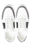 Shop_Dmodot_White Patchwork Sneakers  _at_Aza_Fashions