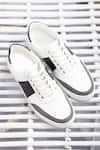 Buy_Dmodot_White Patchwork Sneakers  _at_Aza_Fashions