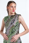 Shop_Therealb_Multi Color Polyester Sequin Work Round Supernova Gown _Online_at_Aza_Fashions