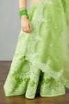 Buy_Torani_Green Lehenga And Dupatta Organza Angoori Meher Paasa Set  _Online_at_Aza_Fashions