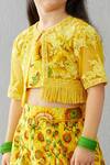 Shop_Torani_Yellow Nargis Kanan Jacket And Lehenga Set For Girls_Online_at_Aza_Fashions
