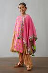 Buy_Torani_Pink Rang Rani Kashish Kurta Set For Girls_at_Aza_Fashions