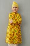Torani_Yellow Nargis Kanan Kurta And Pant Set For Boys_Online_at_Aza_Fashions