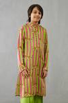 Torani_Green Cotton, Silk Rang Variyam Kurta Set _Online_at_Aza_Fashions