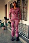 Joskai Studio_Multi Color Cotton Blend Striped Collared Neck Pant Set _Online_at_Aza_Fashions