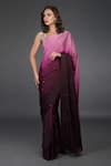 Buy_Talking Threads_Purple Pure Satin Silk Saree_at_Aza_Fashions