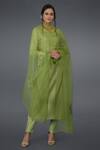 Buy_Talking Threads_Green Pintuck Kurta Set _at_Aza_Fashions