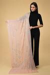Buy_Talking Threads_Peach Pashmina Embroidered Stole_Online_at_Aza_Fashions