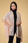 Shop_Talking Threads_Peach Pashmina Embroidered Stole_Online_at_Aza_Fashions