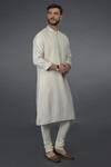 Talking Threads Ivory Premium Rayon Silk Pintuck Kurta Online at Aza Fashions Talking Threads_Ivory Premium Rayon Silk Pintuck Kurta_Online_at_Aza_Fashions
