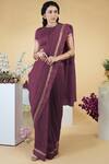 Buy Talking Threads Purple Petticoat- Satin, Saree And Blouse- Linen Silk Zardozi Round & Set at Aza Fashions Buy_Talking Threads_Purple Petticoat- Satin, Saree And Blouse- Linen Silk Zardozi Round & Set _at_Aza_Fashions