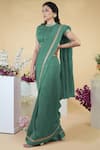 Buy Talking Threads Green Petticoat- Satin, Saree And Blouse- Linen Silk Zardozi Round & Set Online at Aza Fashions Buy_Talking Threads_Green Petticoat- Satin, Saree And Blouse- Linen Silk Zardozi Round & Set _Online_at_Aza_Fashions