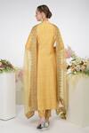 Shop_Talking Threads_Gold Silk Organza Zardozi Embroidered Dupatta  _at_Aza_Fashions