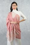Buy_Talking Threads_Pink Pashmina Embellished Stole_Online_at_Aza_Fashions