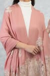 Talking Threads_Pink Pashmina Embellished Stole_at_Aza_Fashions