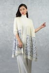 Buy_Talking Threads_White Pashmina Floral Embroidered Stole_at_Aza_Fashions