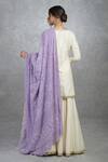 Shop_Talking Threads_Purple Pure Georgette Chikankari Embroidered Dupatta _at_Aza_Fashions