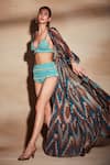 Nikita Mhaisalkar_Blue Tulle Turkish Beaded V Neck Bralette _Online_at_Aza_Fashions