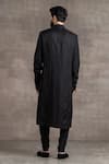 Shop_Tarun Tahiliani_Black Linen Plain Kurta Set _at_Aza_Fashions