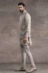 Buy_Tarun Tahiliani_Peach Silk Tissue Pintuck Bundi_Online_at_Aza_Fashions