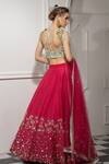 Shop_Tamaraa By Tahani_Pink Pure Raw Silk Embroidered Lehenga Set_at_Aza_Fashions