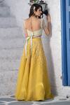 Shop Tamaraa By Tahani Yellow Satin Organza, Silk Taffeta Sweetheart Neck Embroidered Lehenga Set at Aza Fashions Shop_Tamaraa By Tahani_Yellow Satin Organza, Silk Taffeta Sweetheart Neck Embroidered Lehenga Set _at_Aza_Fashions