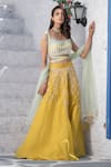 Buy Tamaraa By Tahani Yellow Satin Organza, Silk Taffeta Sweetheart Neck Embroidered Lehenga Set Online at Aza Fashions Buy_Tamaraa By Tahani_Yellow Satin Organza, Silk Taffeta Sweetheart Neck Embroidered Lehenga Set _Online_at_Aza_Fashions