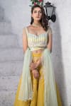 Shop Tamaraa By Tahani Yellow Satin Organza, Silk Taffeta Sweetheart Neck Embroidered Lehenga Set Online at Aza Fashions Shop_Tamaraa By Tahani_Yellow Satin Organza, Silk Taffeta Sweetheart Neck Embroidered Lehenga Set _Online_at_Aza_Fashions