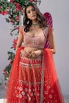 Buy Tamaraa By Tahani Red Net, Pure Raw Silk Sweetheart Neck Embroidered Bridal Lehenga Set Online at Aza Fashions Buy_Tamaraa By Tahani_Red Net, Pure Raw Silk Sweetheart Neck Embroidered Bridal Lehenga Set _Online_at_Aza_Fashions